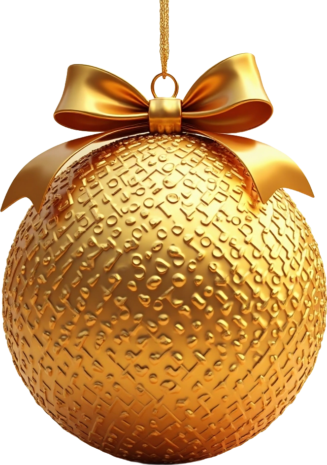 Golden Christmas Ornament